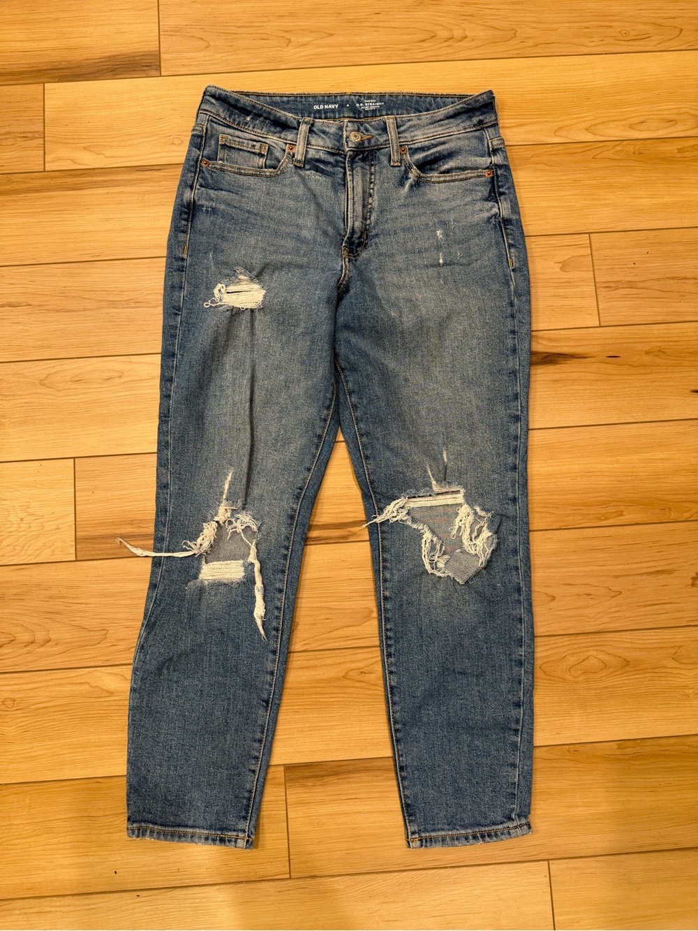 Old Navy Ripped Blue Boyfriend Jeans